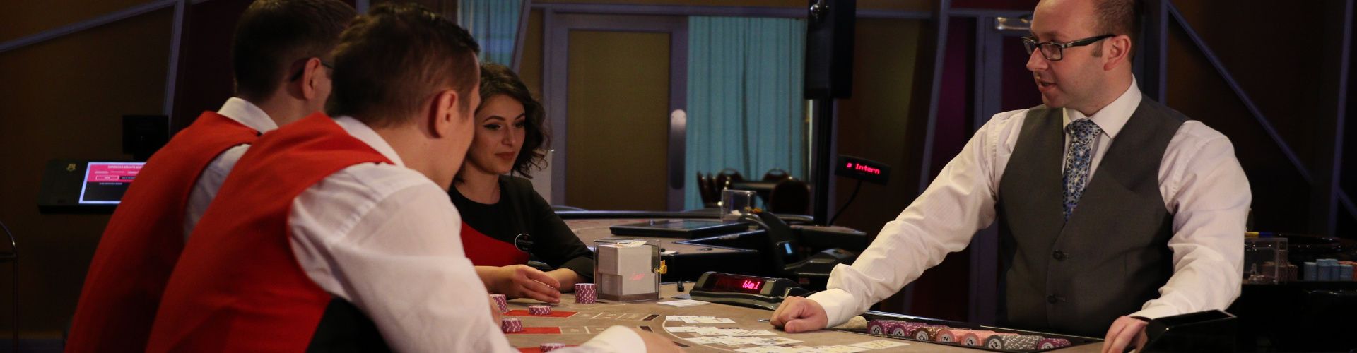 Genting employees playing Blackjack